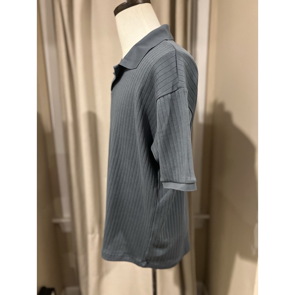 Zara Men's Polo Shirt Gray Large NWT Msrp $49.90 Casual‎ Business Golf - Picture 2 of 9